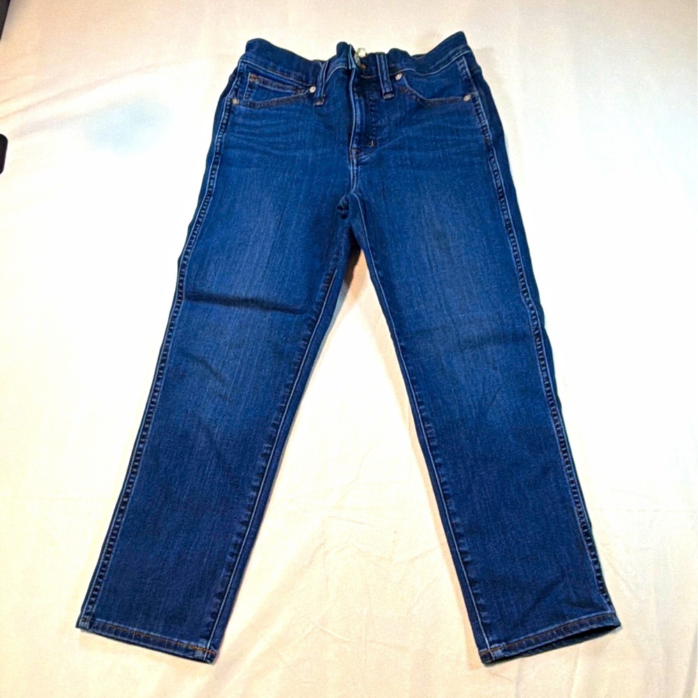 Madewell Stovepipe Mid Rise Straight Jeans Blue 27P NJ3569 DM6802